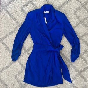 Zara Electric Blue Blazer Dress